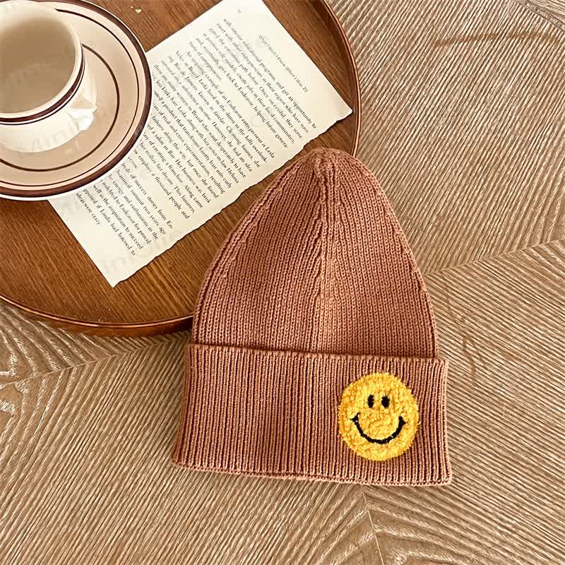 Baby Embroidered Smile Face Beanie