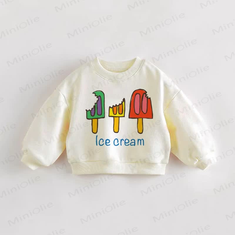 ICE CREAM Baby Toddler Eaten Popsicles Sweatshirt