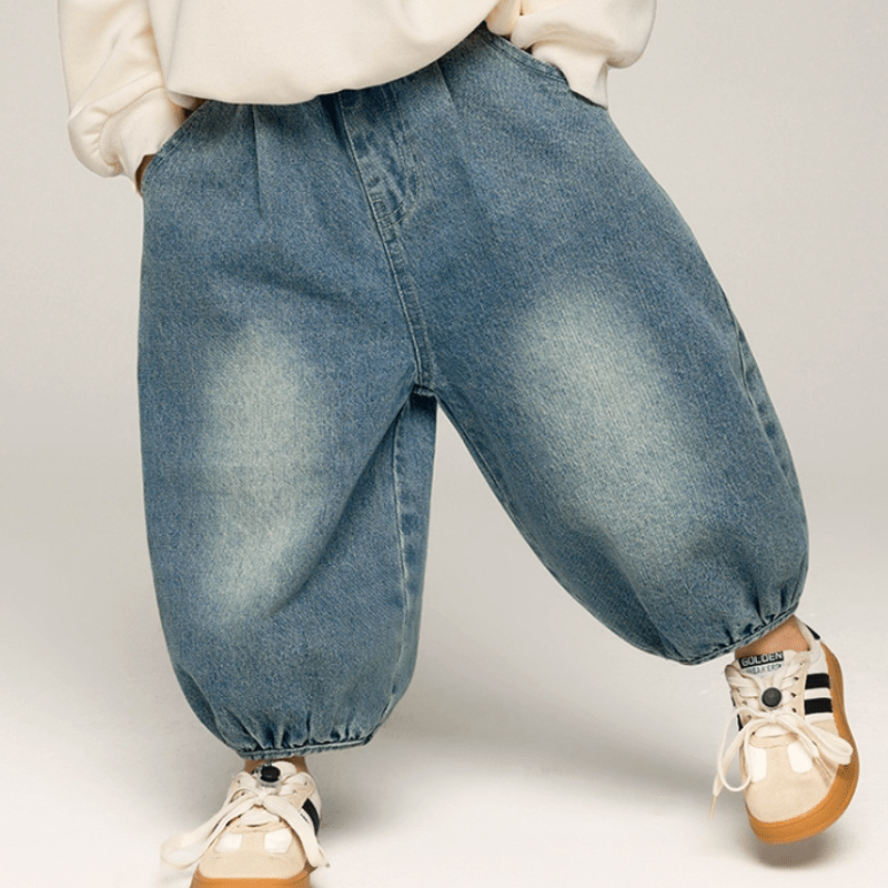 Toddler Simple Denim Jogger Pants