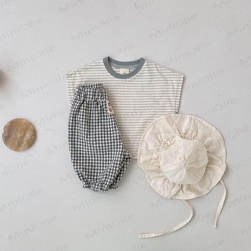 Baby Contrast Collar Striped T-Shirt