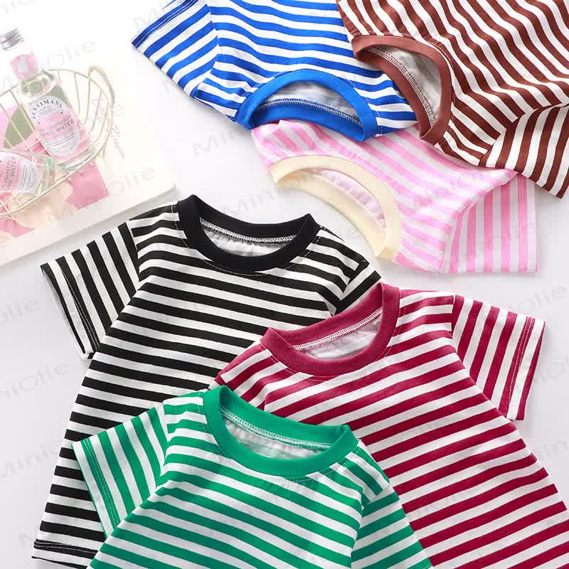 Kids Simple Striped Base Layer T-Shirt