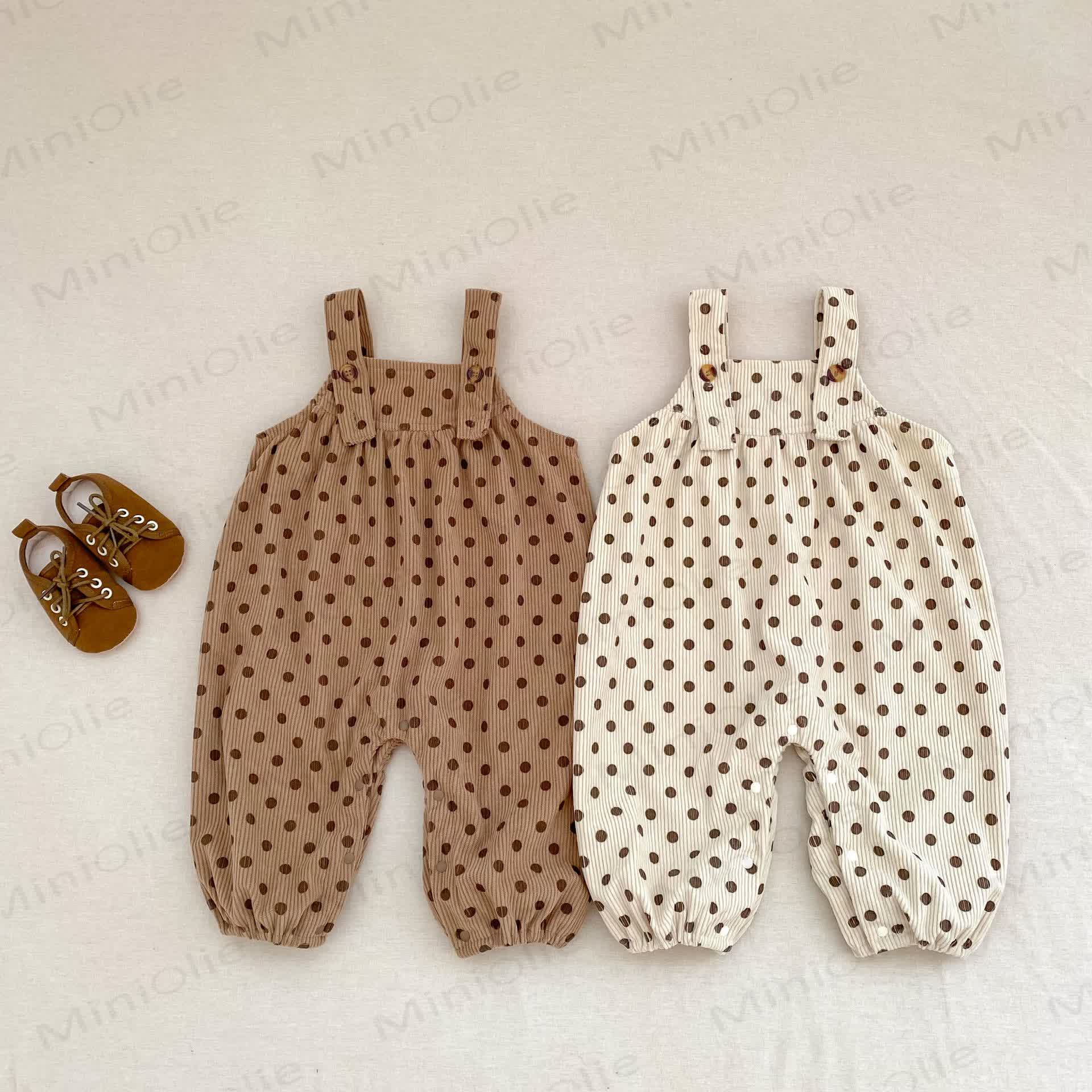 Baby Girl Polka Dot Overalls