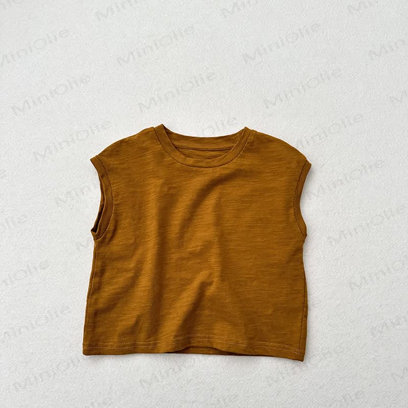 Toddler Solid Color Tank Top T-shirt
