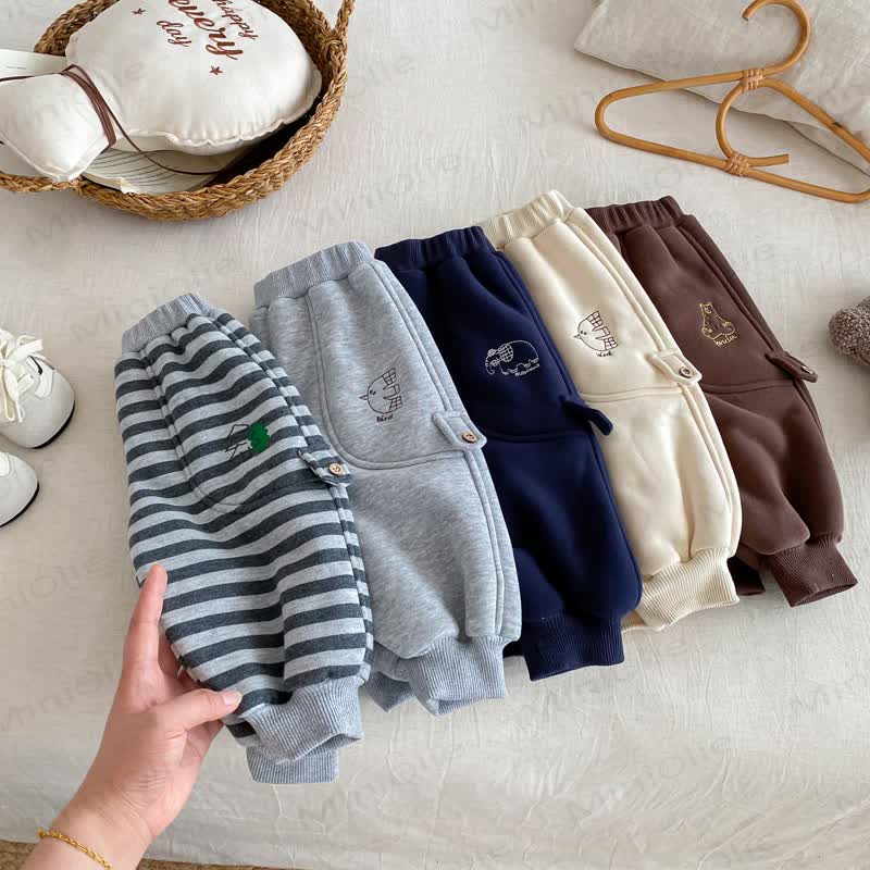 Baby Toddler Animal Fleece Lined Jogger Pants