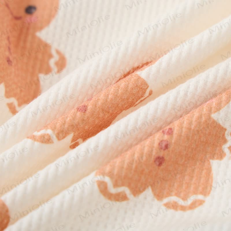 Baby Gingerbread Man Waffle Romper