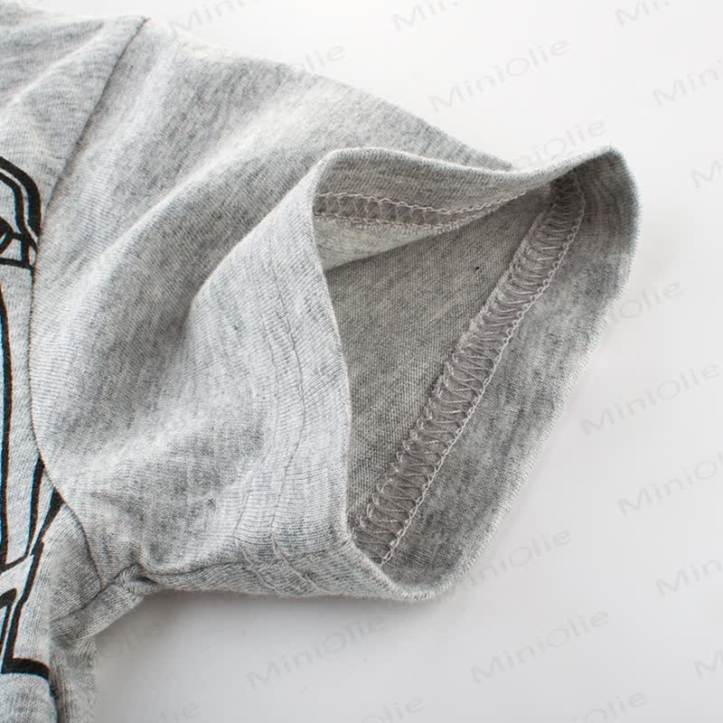 Kid Boy Excavator Grey T-Shirt