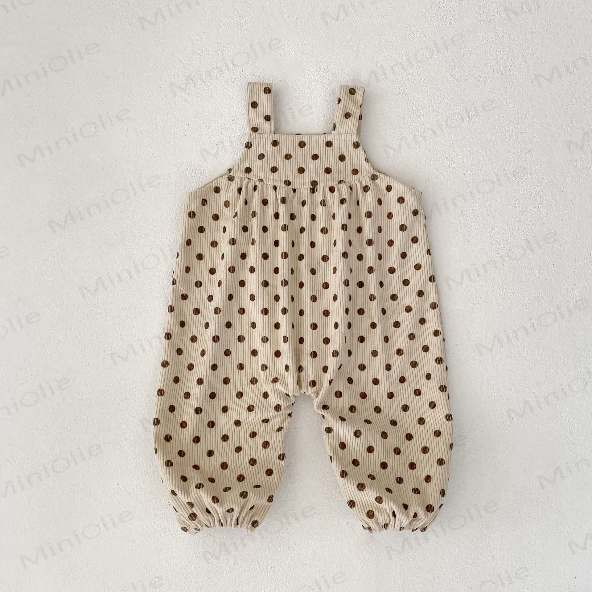 Baby Girl Polka Dot Overalls