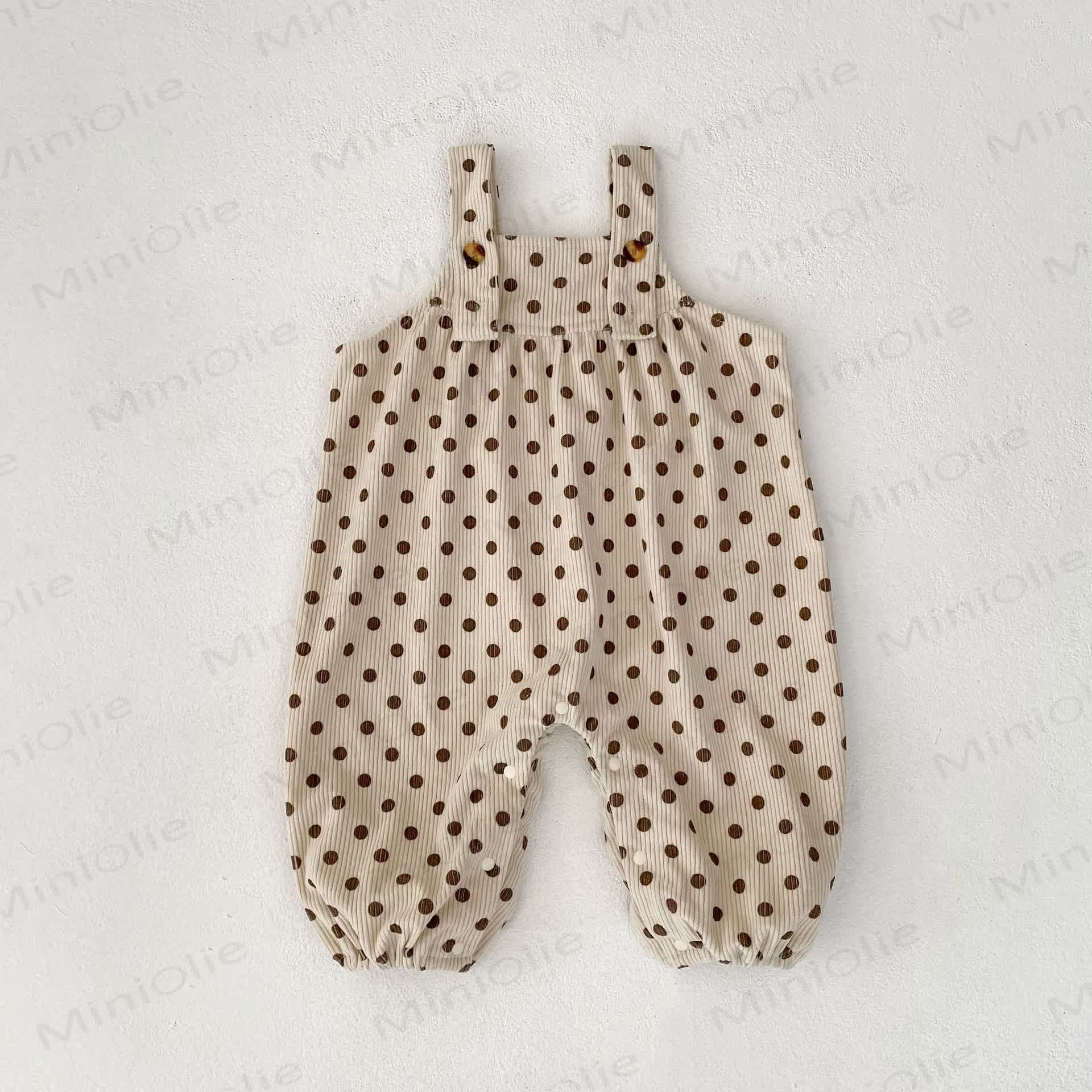 Baby Girl Polka Dot Overalls