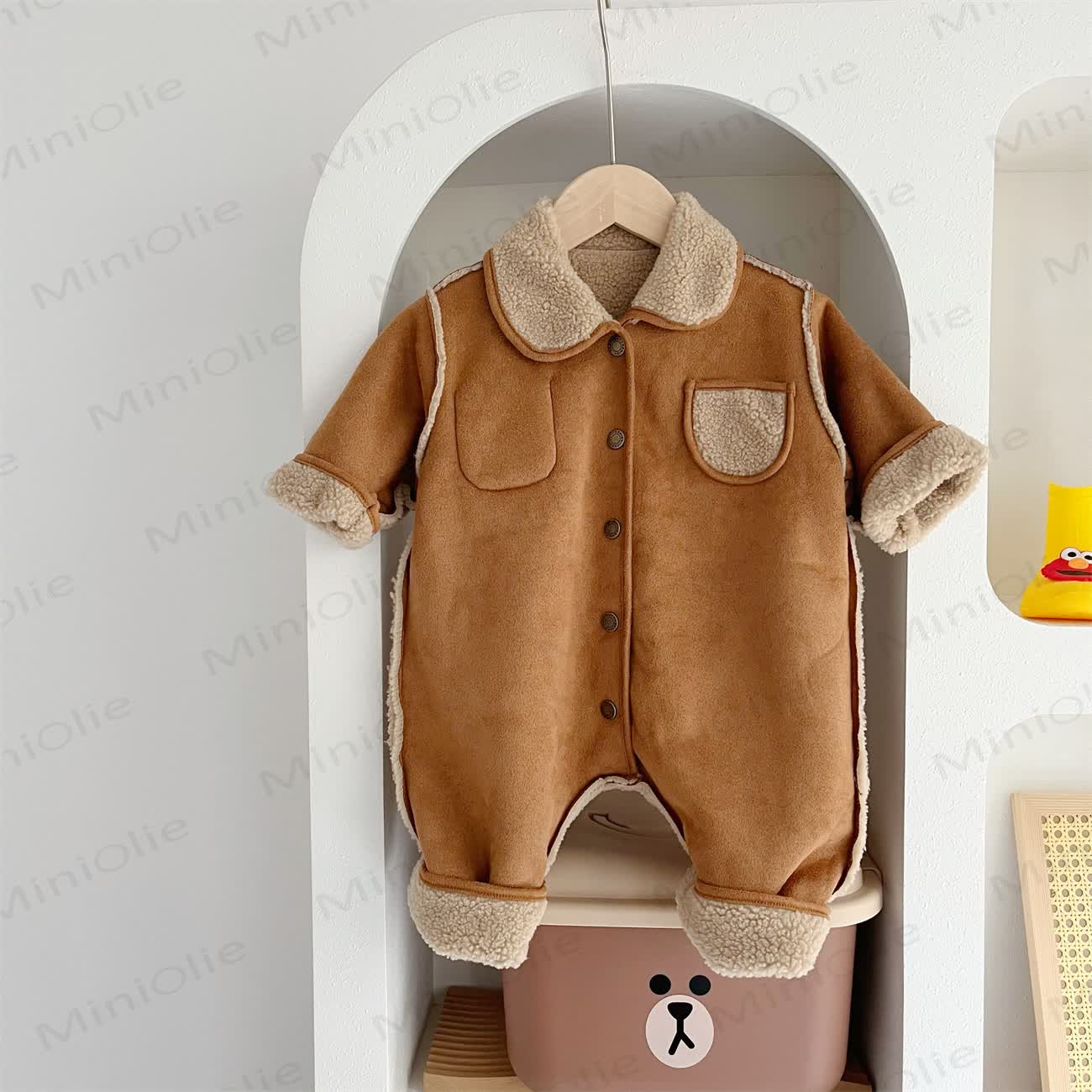 Baby Polo Reversible Fleece Romper