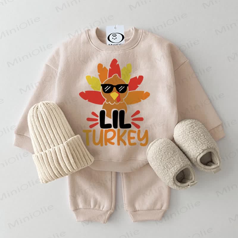 LIL TURKEY Baby 2-piece Beige Set