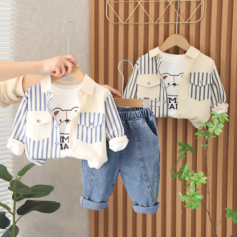 HUMAN MADE Baby 3-Piece Bear Denim Set