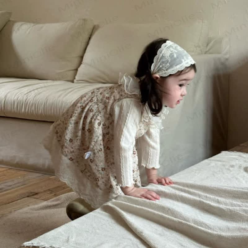 Baby Toddler Girls Flower Baby Collar Sleeveless Dress