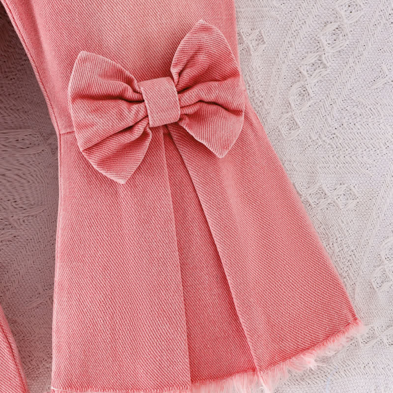 Baby 2-Piece Butterfly Bows Denim Set