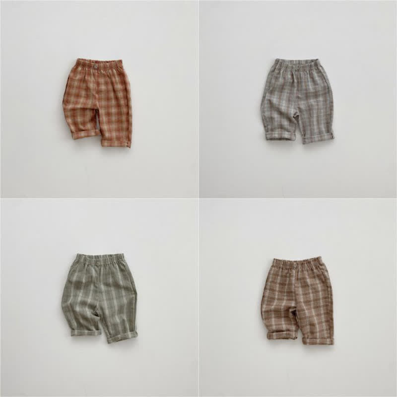 Baby British Style Plaid Pants