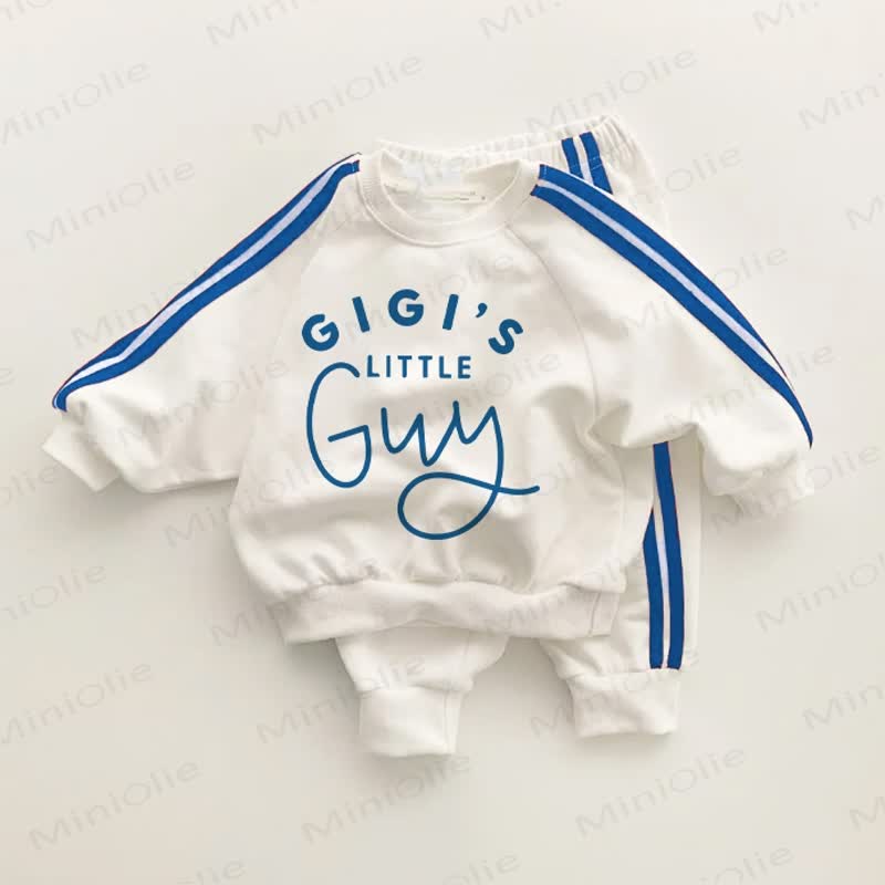 GIGI'S LITTLE GUY Baby Toddler Blue Striped 2-piece Set