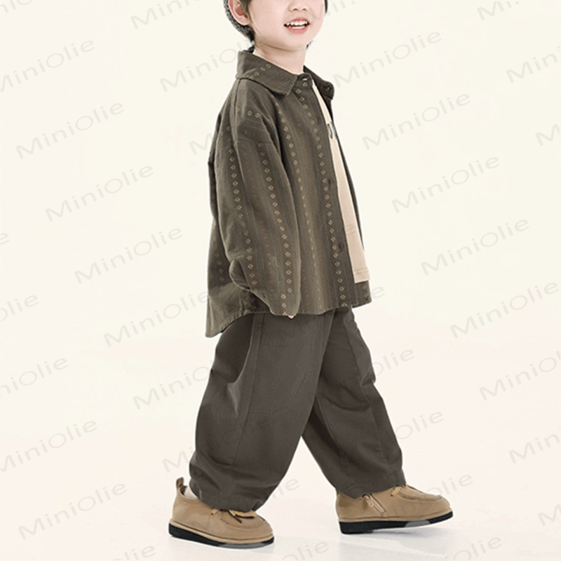 Toddler Boy Plain Grey Loose Pants