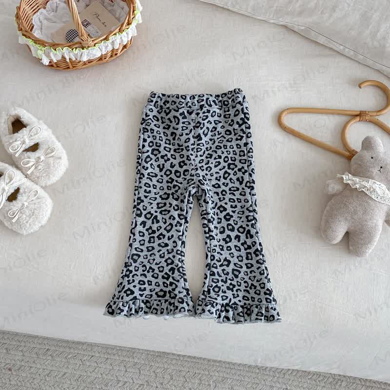 Baby Toddler Girl Leopard Fleece Pants
