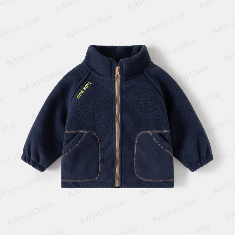 Toddler Polar Fleece Stand Collar Outerwear