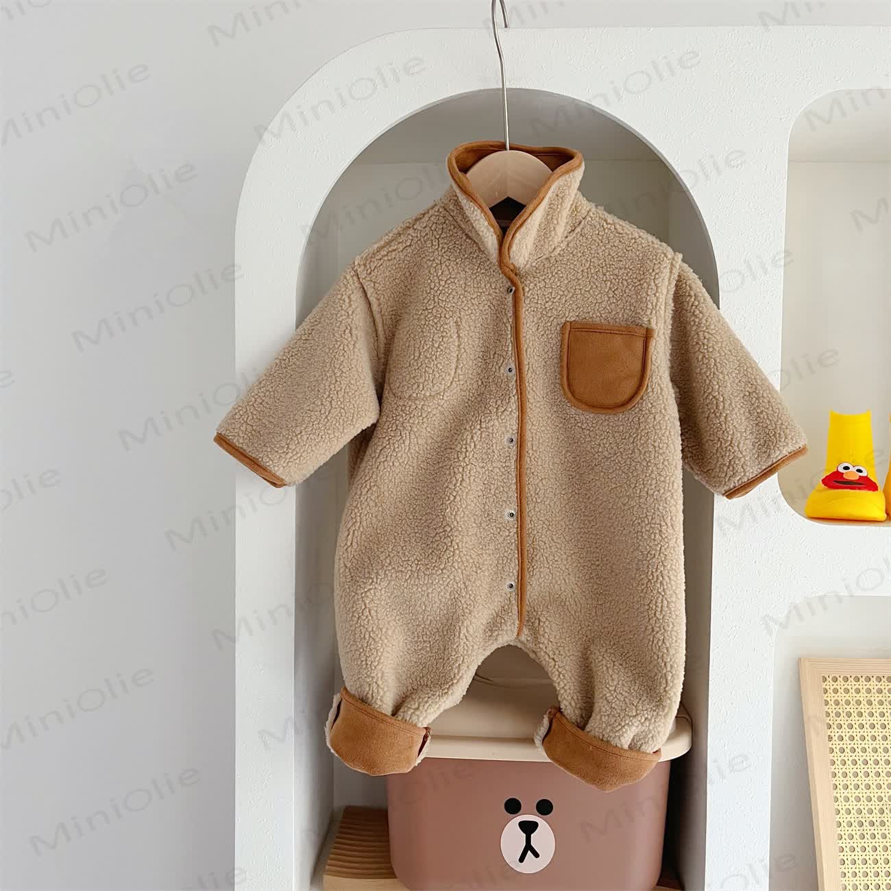 Baby Polo Reversible Fleece Romper