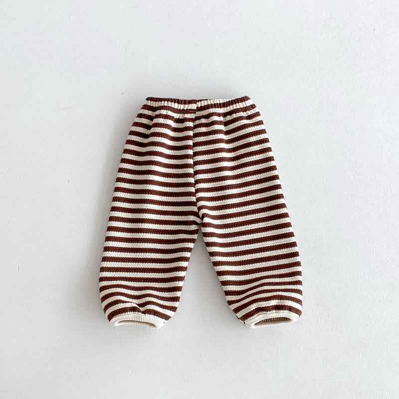 Baby 2-Piece Hooded Striped Sweatsuit Set