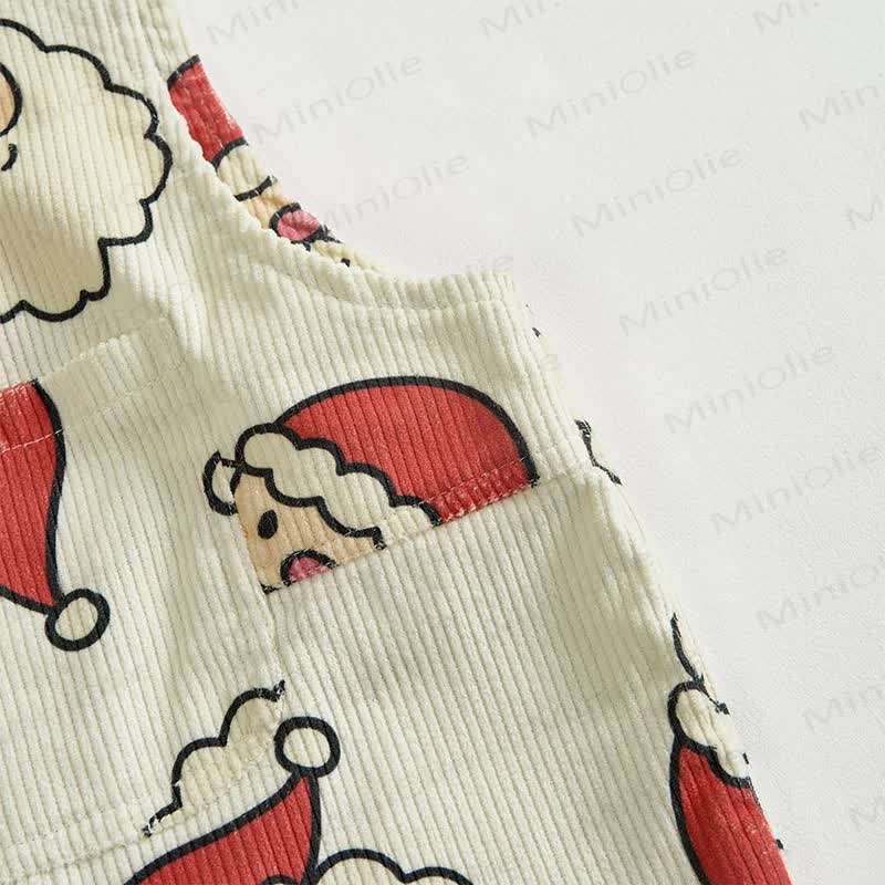 Baby Toddler Santa Corduroy Apricot Overalls