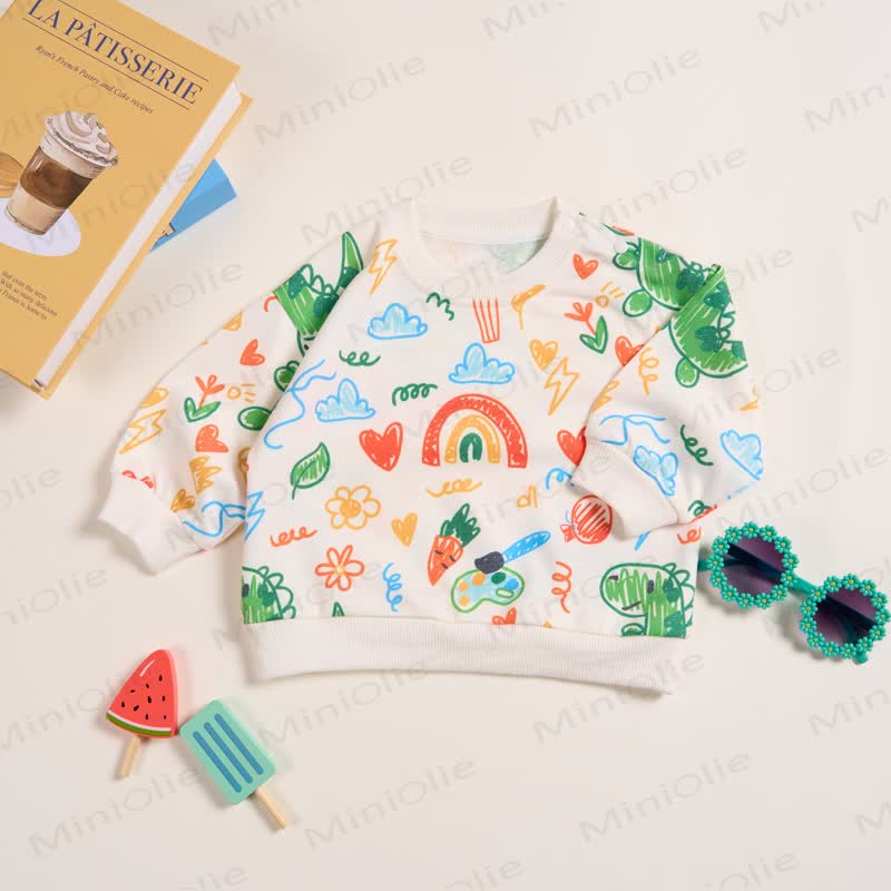 Baby Toddler Childlike Drawing Sweatshirt