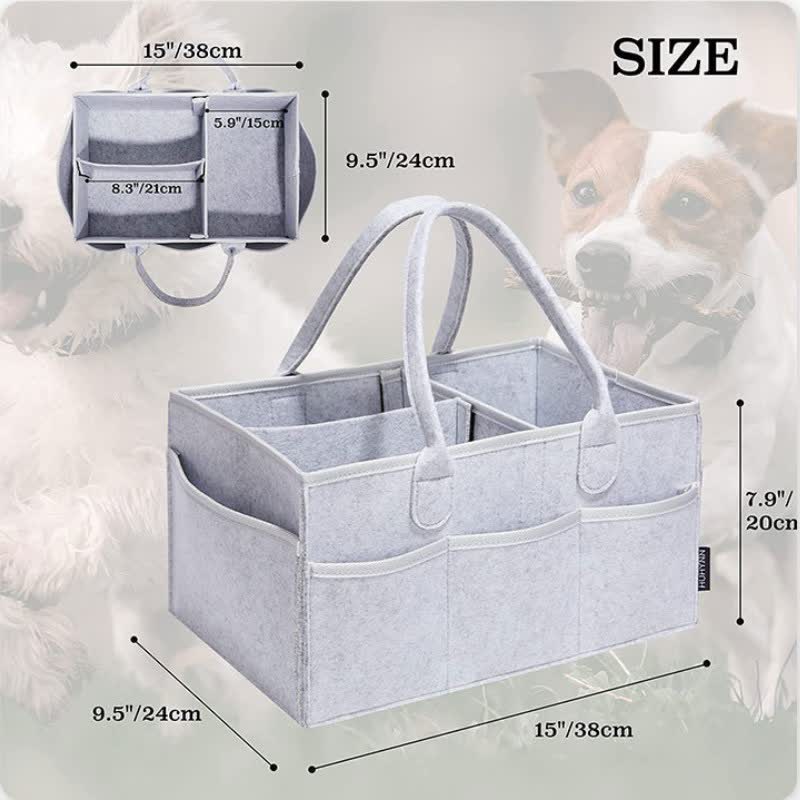 Large Capacity Multi-compartment Felt Bag