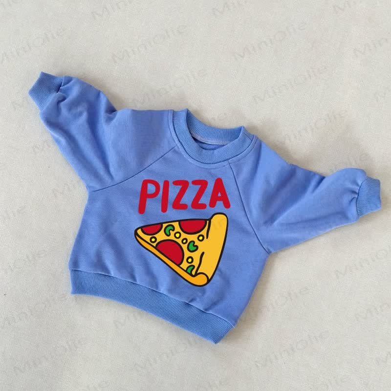 PIZZA Baby Toddler Blue Sweatshirt