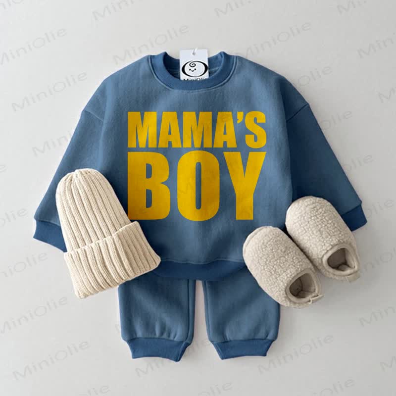 MAMA'S BOY Baby Blue Sweatsuit 2-piece Set