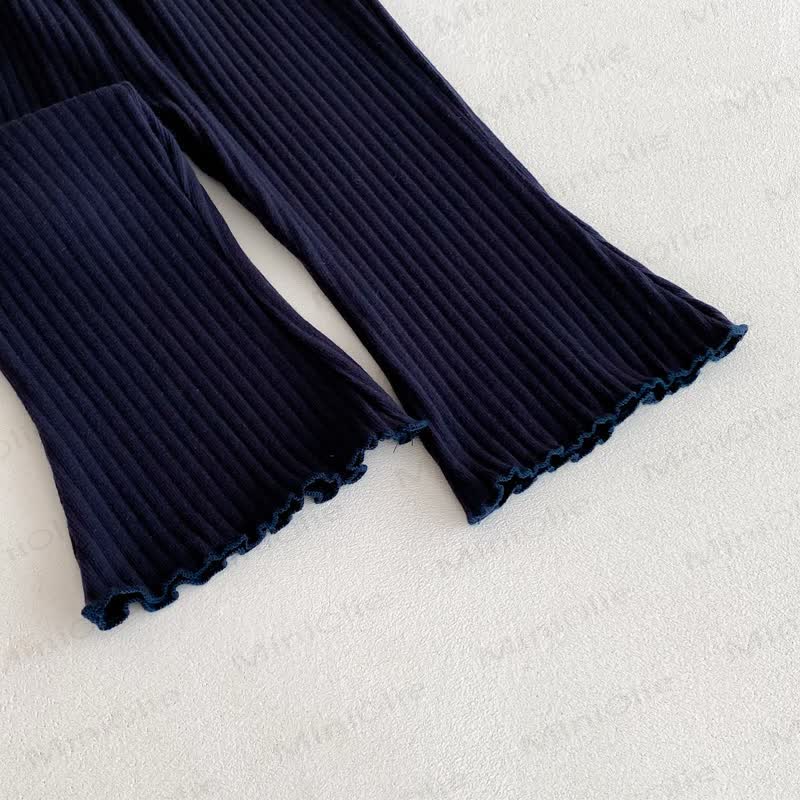 Baby Toddler Girls Embroidered Bow Blue 2-piece Set