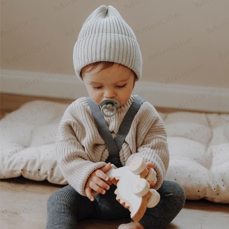 Baby Solid Color Simple Knitted Beanie