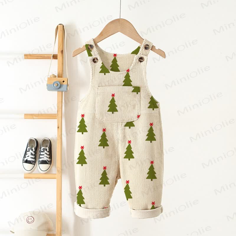 Baby Christmas Tree Corduroy Overalls