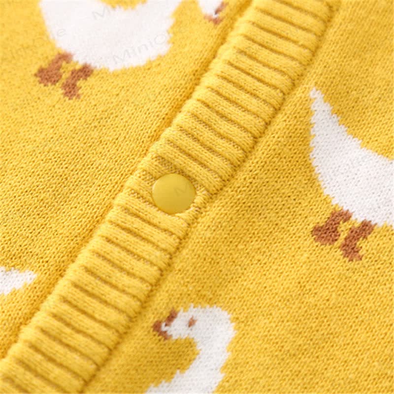 Baby Knitted Goose Yellow Romper