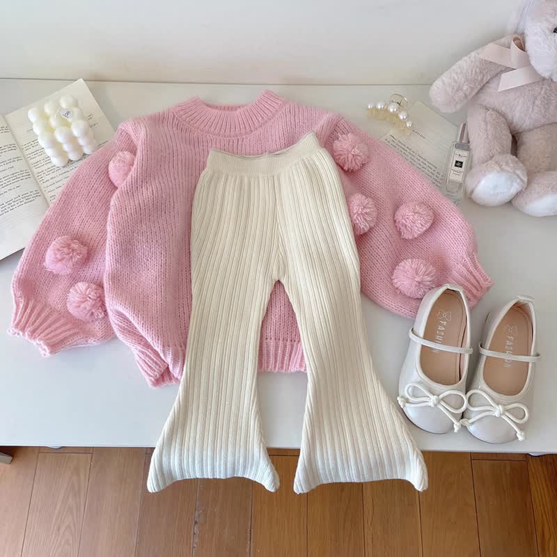 Toddler Girl Hairball Sweater or Bell-bottomed Pants