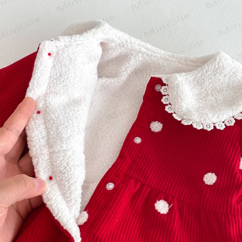 Baby Christmas Dot Romper