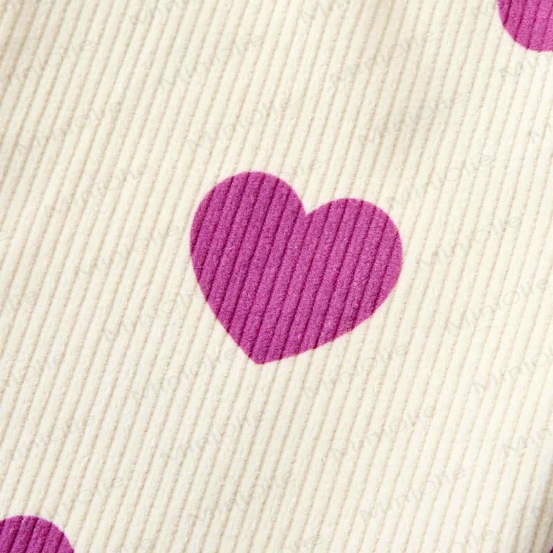 Baby Toddler Purple Hearts Corduroy Overalls