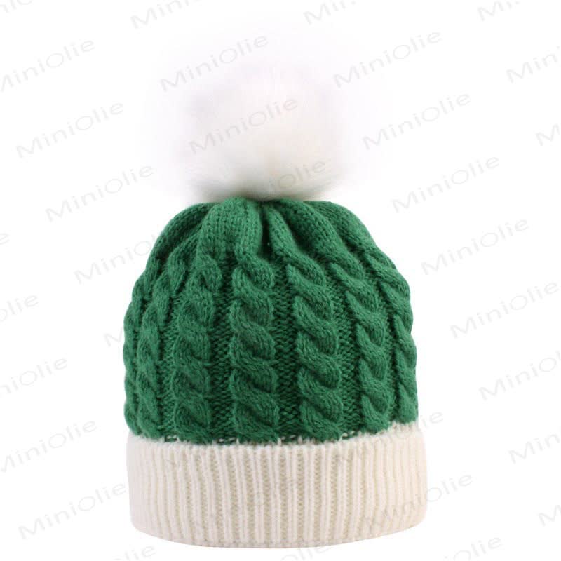Baby Plush Twist Christmas Knitted Beanie