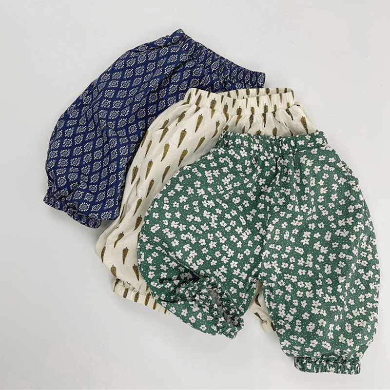 Toddler Loose Retro Pattern Design Pants