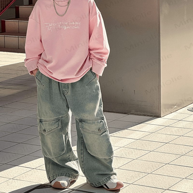 Toddler Boy Double Pocket Denim Pants