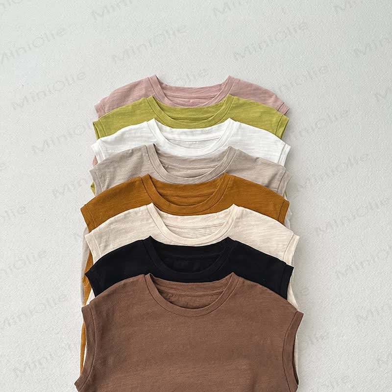 Toddler Solid Color Tank Top T-shirt