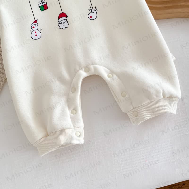 MERRY CHRISTMAS Baby Hooded Romper