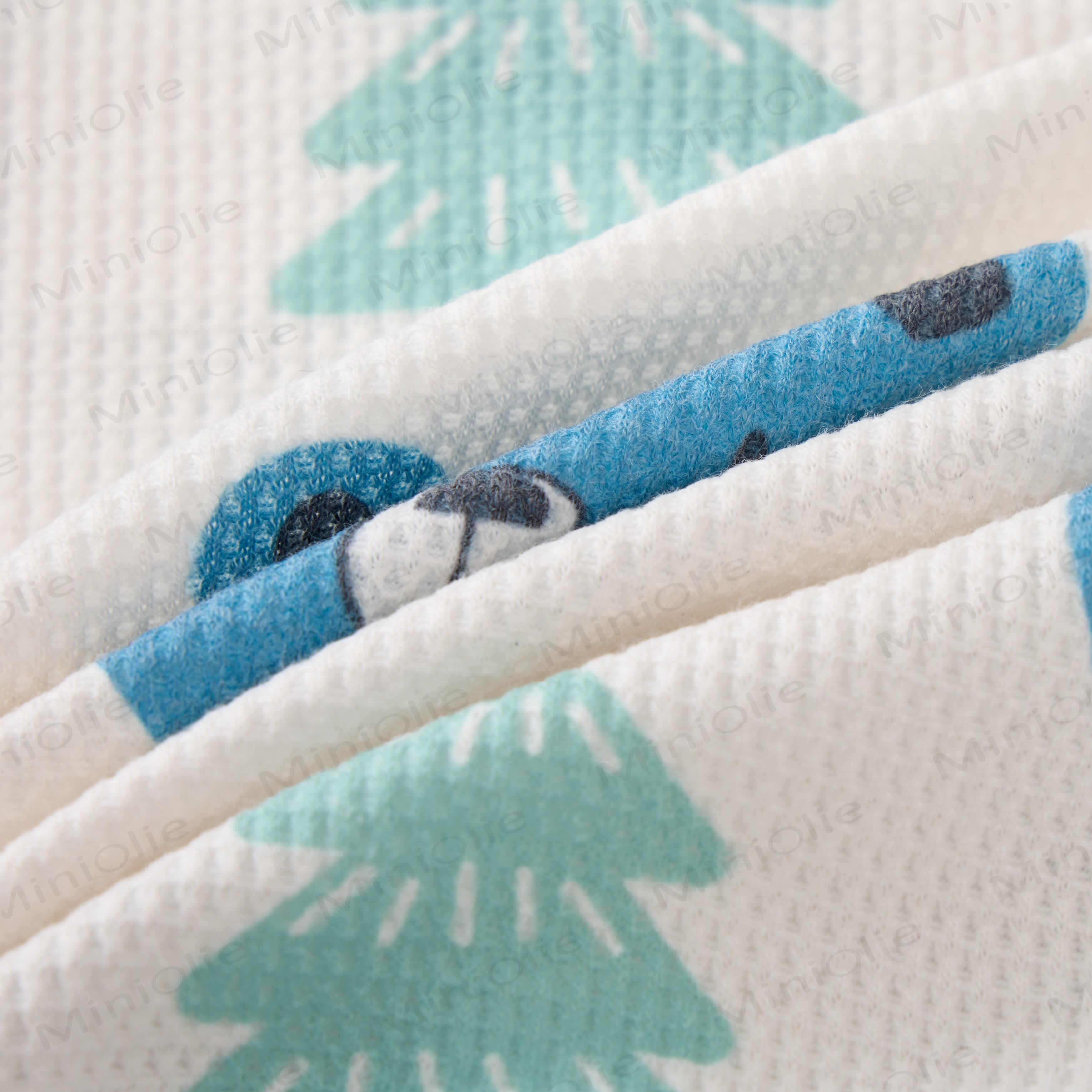 Baby Toddler Blue Bear Waffle 2-piece Set