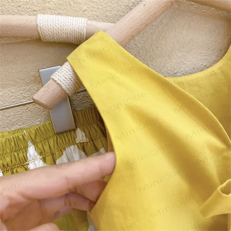 Toddler 2-Piece Yellow Dots Set with Hat