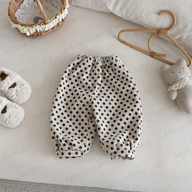 Baby Toddler Girl Cord Quilted Jogger Pants