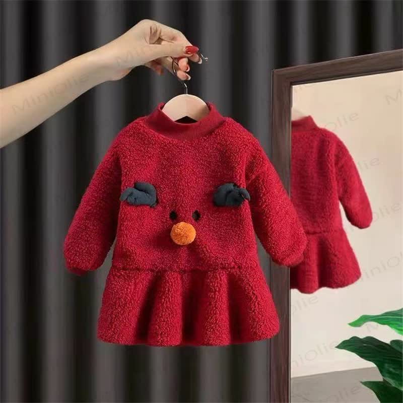 Baby Toddler Girl Deer Fleece Dress