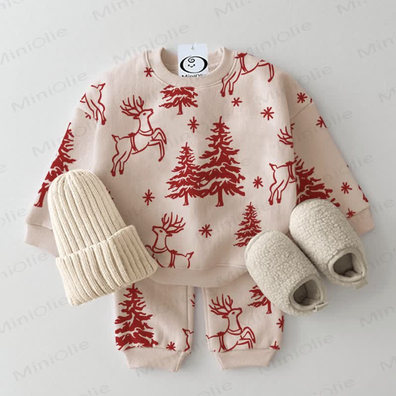 Baby Red Tree Beige 2-piece Set