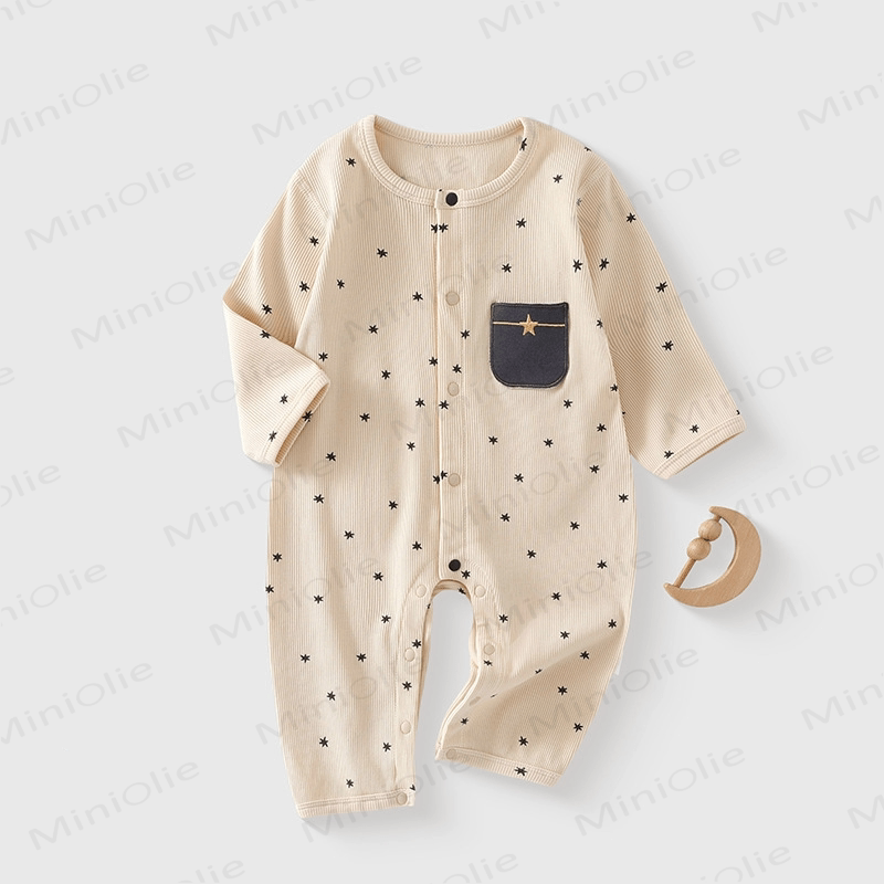 Baby Stars Moons Pit Striped Romper