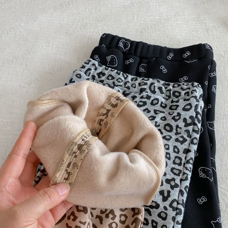Baby Toddler Girl Leopard Fleece Pants