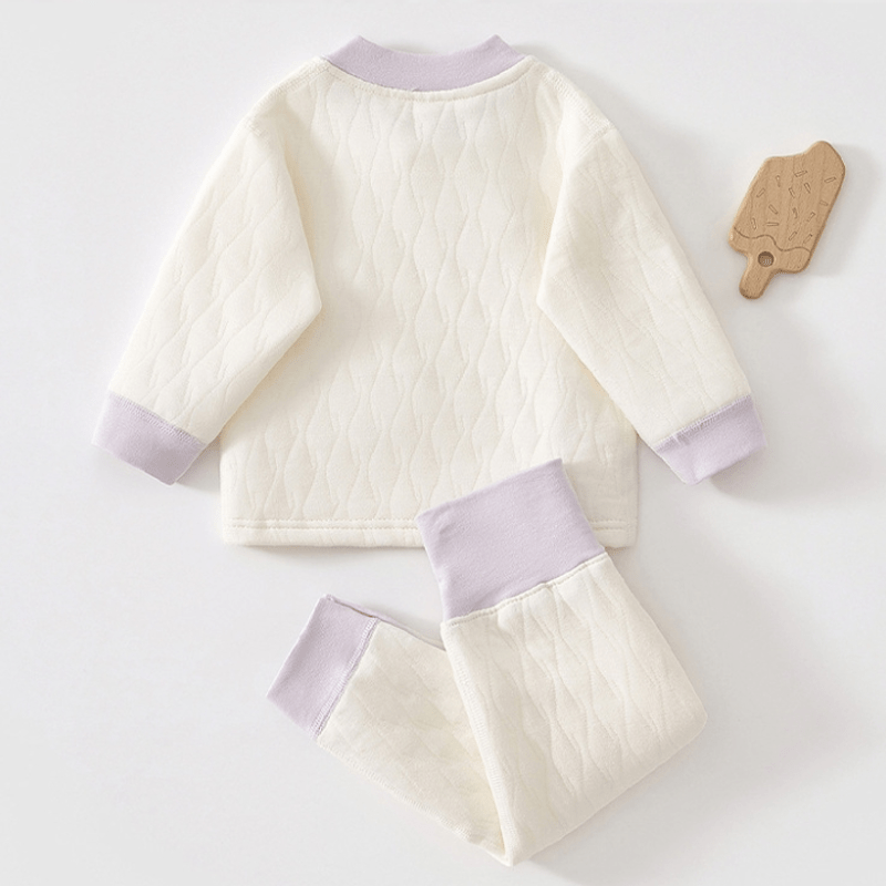 CHARMING Baby 2-Piece Flower Quilted Set