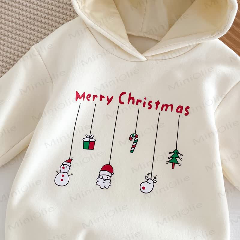 MERRY CHRISTMAS Baby Hooded Romper